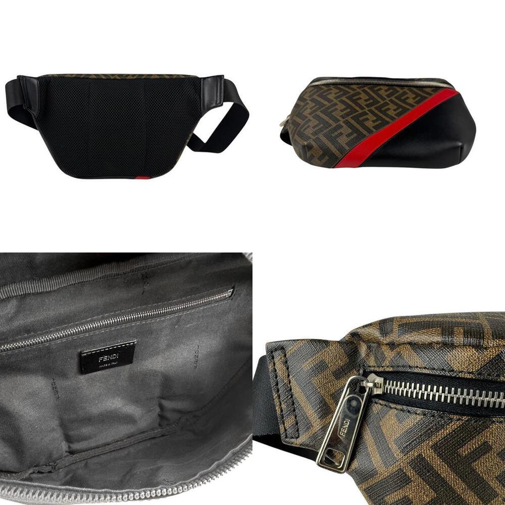 Fendi Leather Zucca Brown Body Waist Bag - Picture 3 of 4